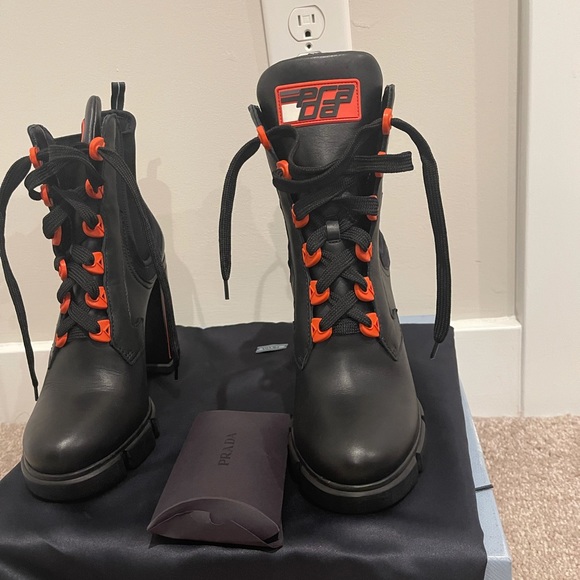 SOLD Prada Chunky Lace-up Boots - Picture 6 of 14